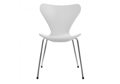 Стул Seven Style белый с хромированными ножками