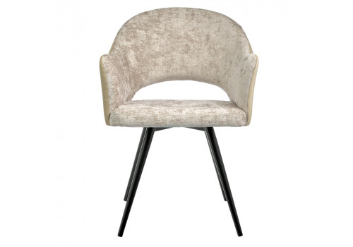 Стул Bruno латте шенилл с экокожей с поворотным механизмом