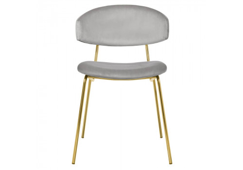 Стул Elle серый с золотыми ножками