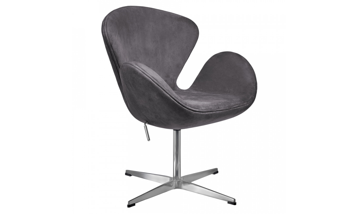 Кресло SWAN STYLE CHAIR тёмно-серый, искусственная замша