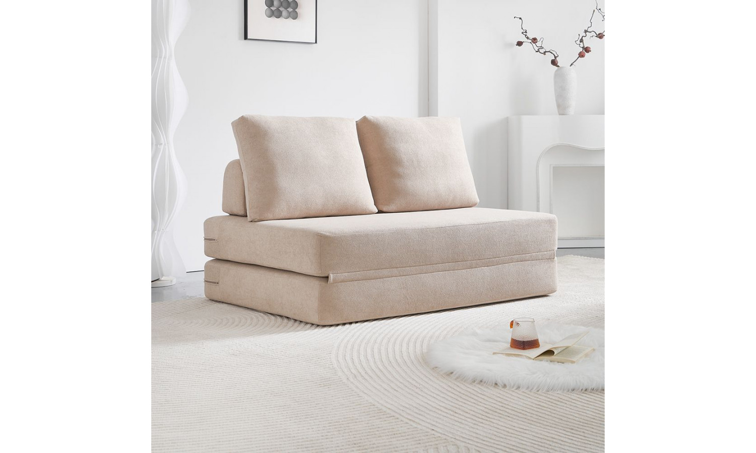 Диван Флекс двухместный раскладной бежевый – Bradex home