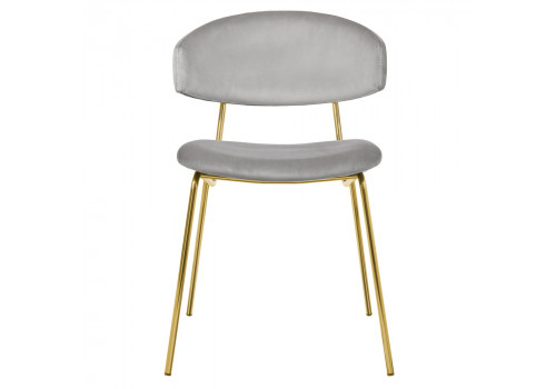 Стул Elle серый с золотыми ножками