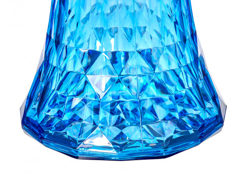 Стул-пуф Stone прозрачный синий