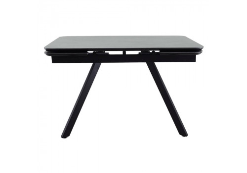 Стол Arthur раскладной 120-184x80x75см, керамогранит чёрный мрамор Greys Black, чёрный