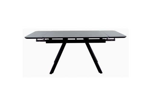 Стол Arthur раскладной 120-184x80x75см, керамогранит чёрный мрамор Greys Black, чёрный