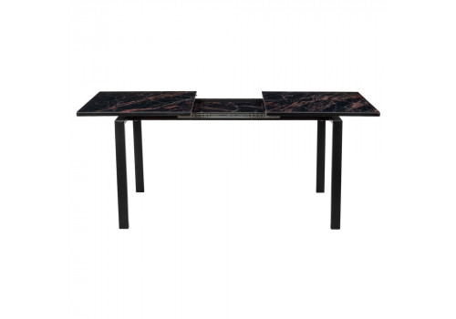 Стол Areal раскладной 140-180х80х75 чёрный мрамор с чёрными ножками