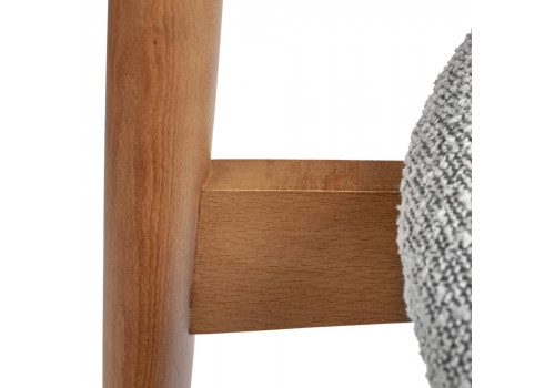 Стул Lucas светло-серый букле с ножками цвета орех