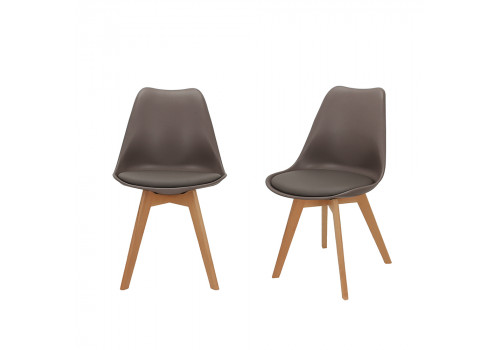 Комплект из 2-х стульев Eames Bon латте