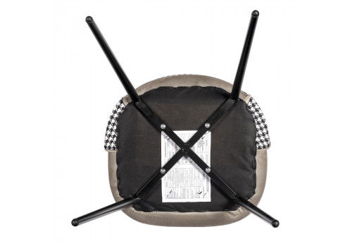 Стул Leo латте с жаккардом