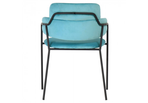 Стул Napoli светло-бирюзовый с чёрными ножками