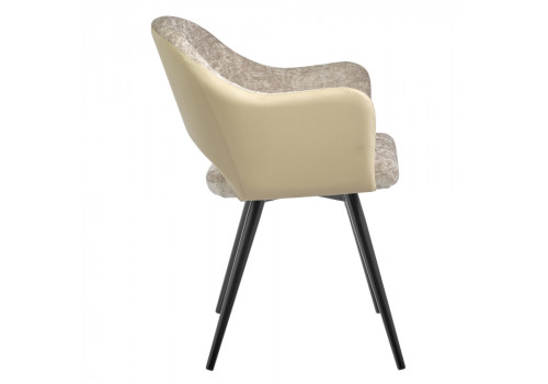 Стул Bruno латте шенилл с экокожей с поворотным механизмом