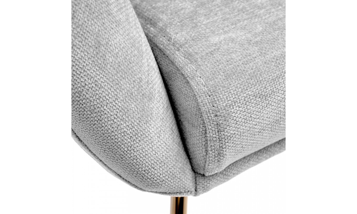 Стул-полукресло Martin серый шенилл, золотые ножки