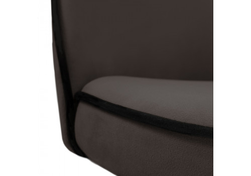 Стул полубарный Vivian графит с черными ножками