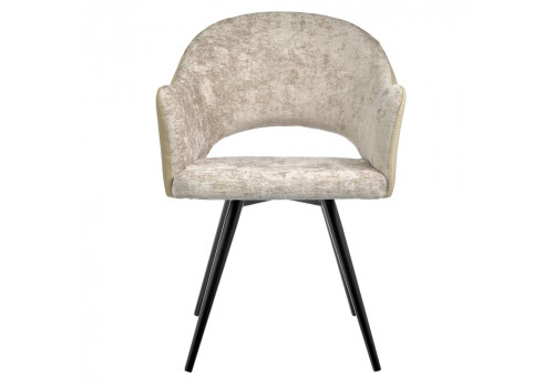 Стул Bruno латте шенилл с экокожей с поворотным механизмом