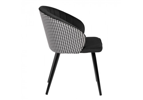 Стул Paola чёрный с жаккардом