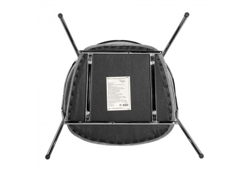 Стул Turin серый вельвет с хромированными ножками