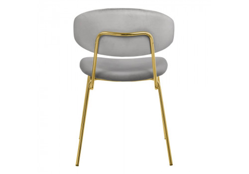Стул Elle серый с золотыми ножками