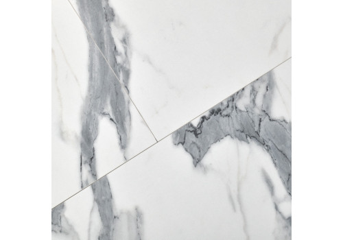 Стол Rudolf круглый раскладной 100-130x100x75см, белый мрамор, чёрный