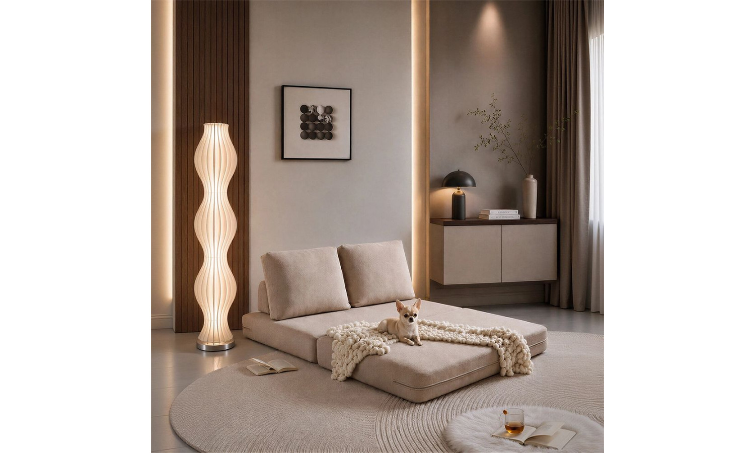Диван Флекс двухместный раскладной бежевый – Bradex home