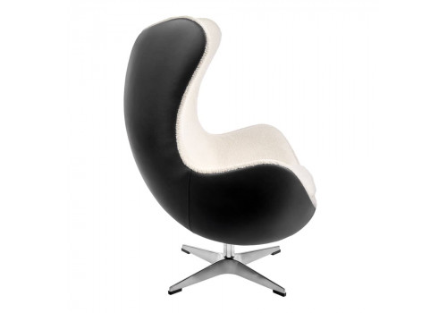 Кресло EGG STYLE CHAIR черный, экокожа
