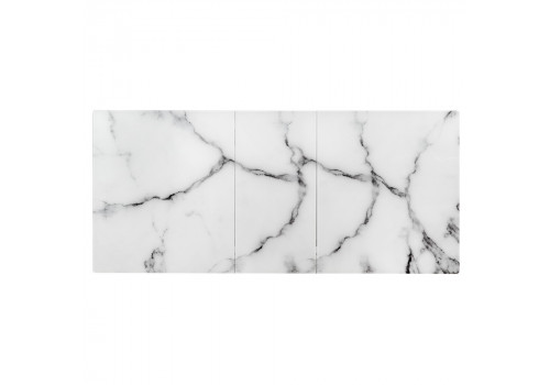 Стол Areal раскладной 140-180х80х75 белый мрамор с белыми ножками