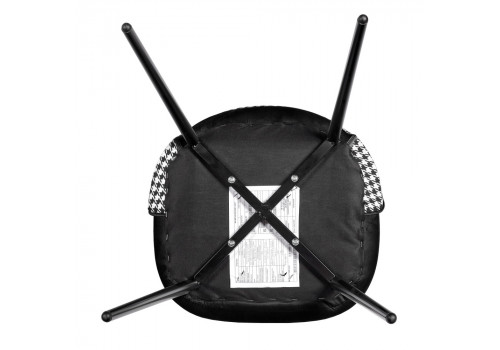 Стул Leo чёрный с жаккардом