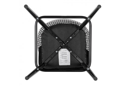 Стул полубарный Paola чёрный с жаккардом