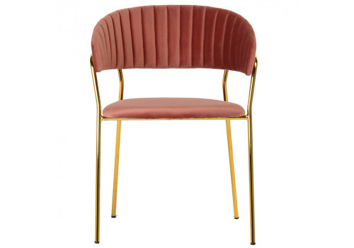 Стул Turin пудровый с золотыми ножками