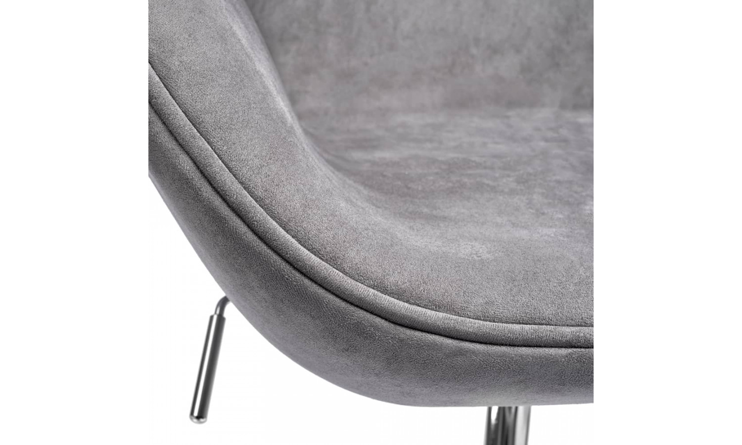 Кресло SWAN STYLE CHAIR серый, искусственная замша