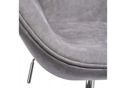 Кресло SWAN STYLE CHAIR серый, искусственная замша