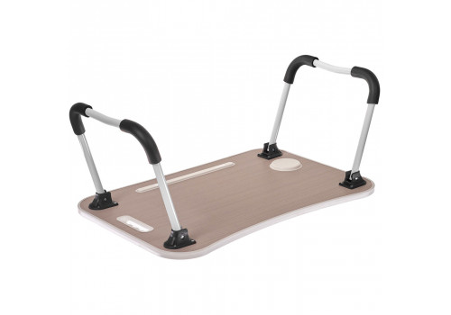 Стол складной с подстаканником «ЛАЙТ», 59,5x39,5x26,4см, мдф, металл, св. дерево, белый