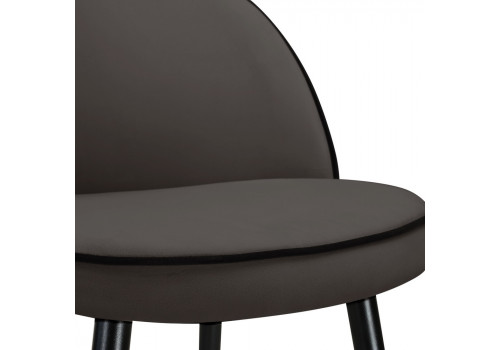 Стул полубарный Vivian графит с черными ножками