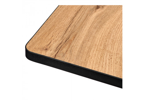 Стол Dublin раскладной 120-160х80х75 Дуб Вотан с чёрными ножками