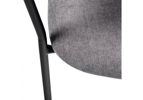 Стул Turin серый вельвет с чёрными ножками