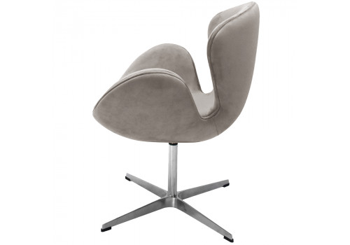 Кресло SWAN STYLE CHAIR латте, искусственная замша