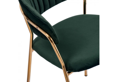 Стул Turin зеленый с золотыми ножками