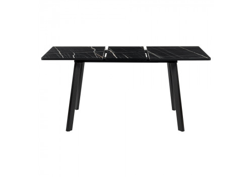 Стол Dublin раскладной 120-160х80х75 чёрный мрамор с чёрными ножками