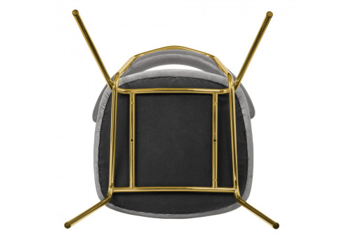 Стул Elle серый с золотыми ножками