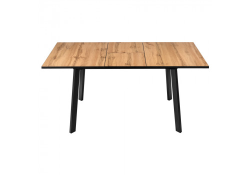 Стол Dublin раскладной 120-160х80х75 Дуб Вотан, чёрные ножки
