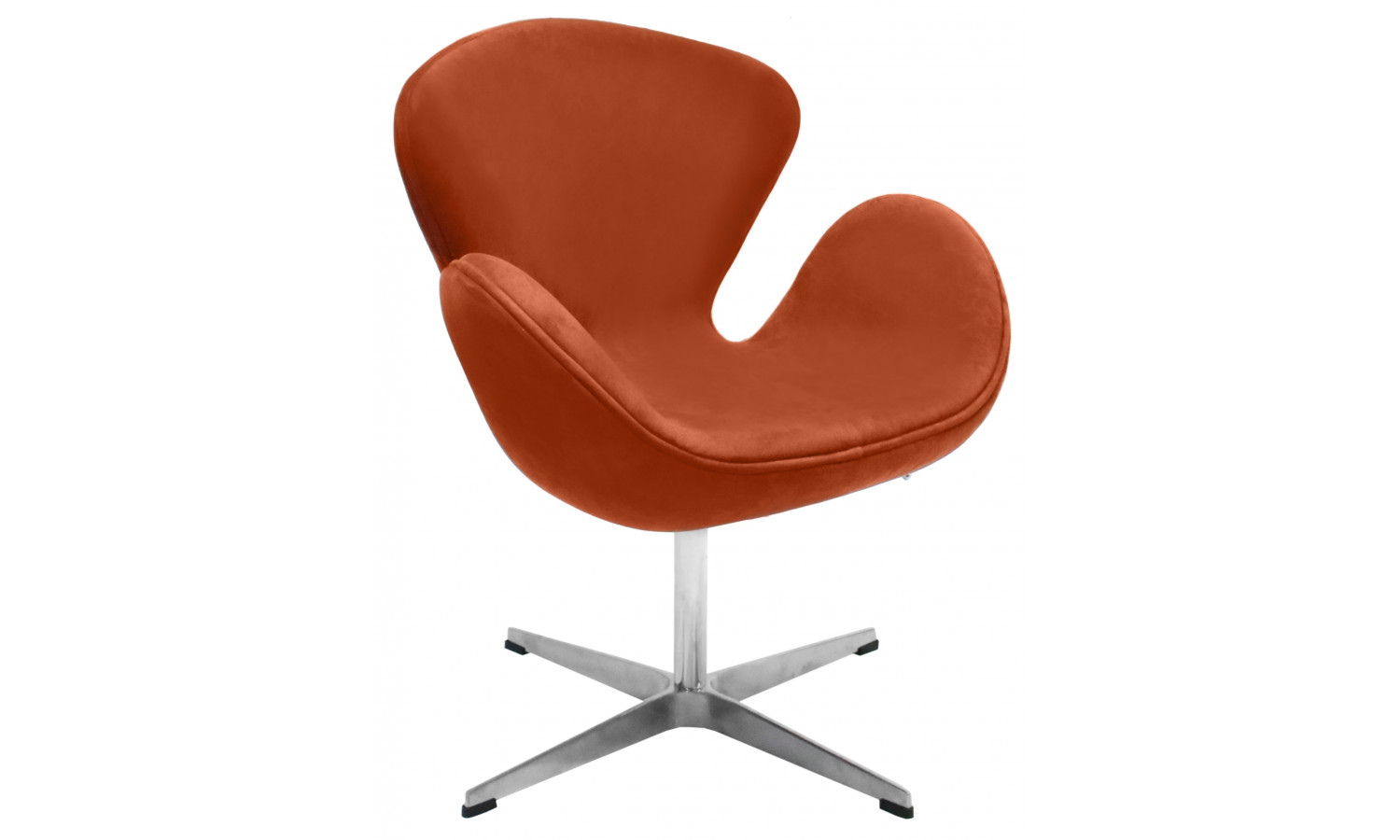 Кресло SWAN STYLE CHAIR терракотовый, искусственная замша