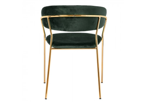 Стул Turin зеленый с золотыми ножками