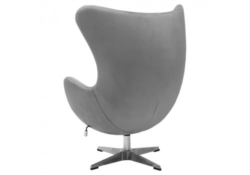 Кресло EGG STYLE CHAIR серый, искусственная замша
