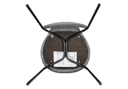 Стул Seven Style тёмно-серый велюр с чёрными ножками