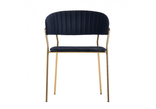 Стул Turin чёрный с золотыми ножками