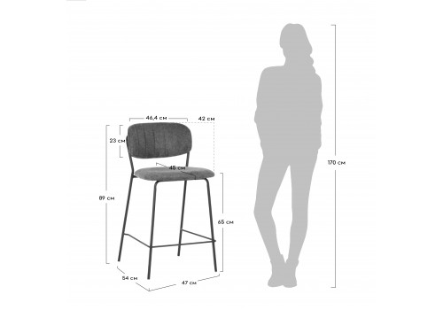 Стул полубарный Carol латте