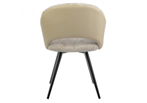 Стул Bruno латте шенилл с экокожей с поворотным механизмом