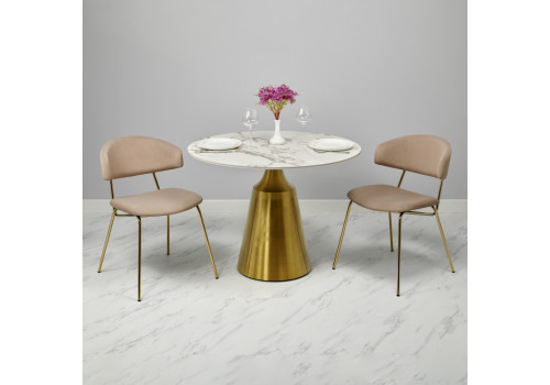 Стул Elle латте с золотыми ножками RF 0780