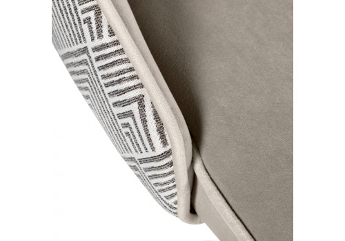 Стул полубарный Dave латте с жаккардом, с поворотным механизмом