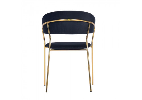 Стул Turin чёрный с золотыми ножками