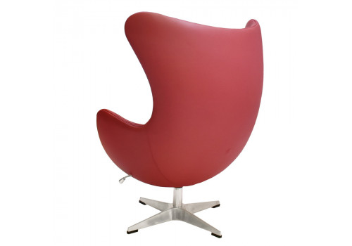 Кресло EGG STYLE CHAIR красный, натуральная кожа
